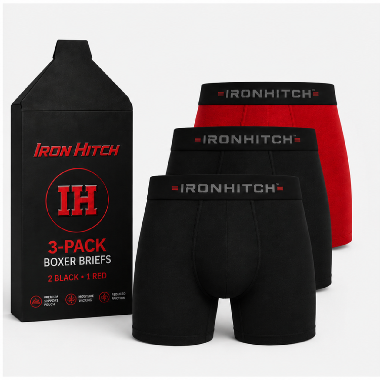 Iron Hitch® 3-Pack – Black & Red