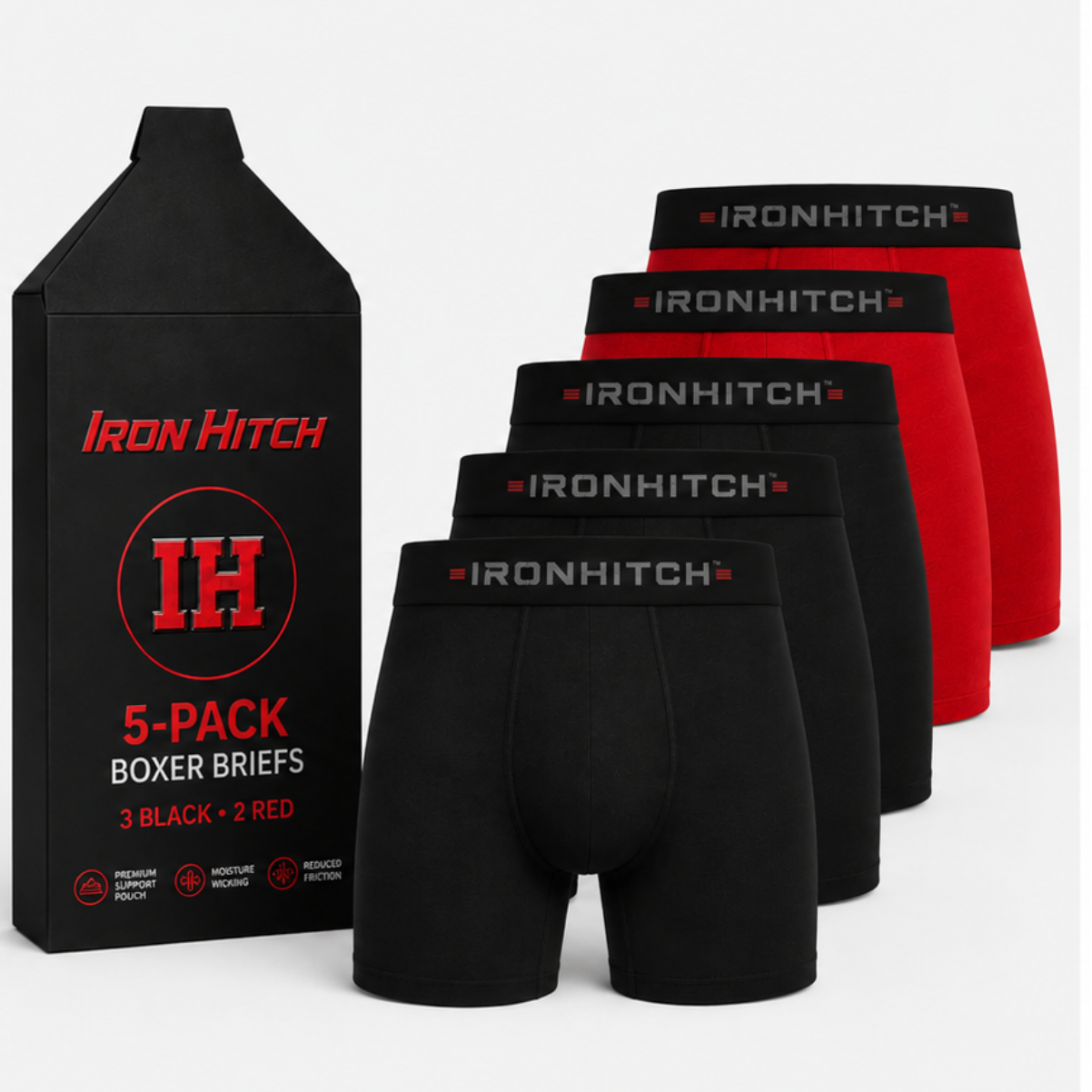 Iron Hitch® 5-Pack – Black & Red